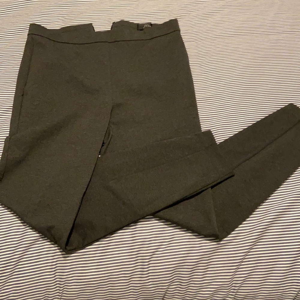 J Crew Gray Skinny Back Zip Any Day Leggings